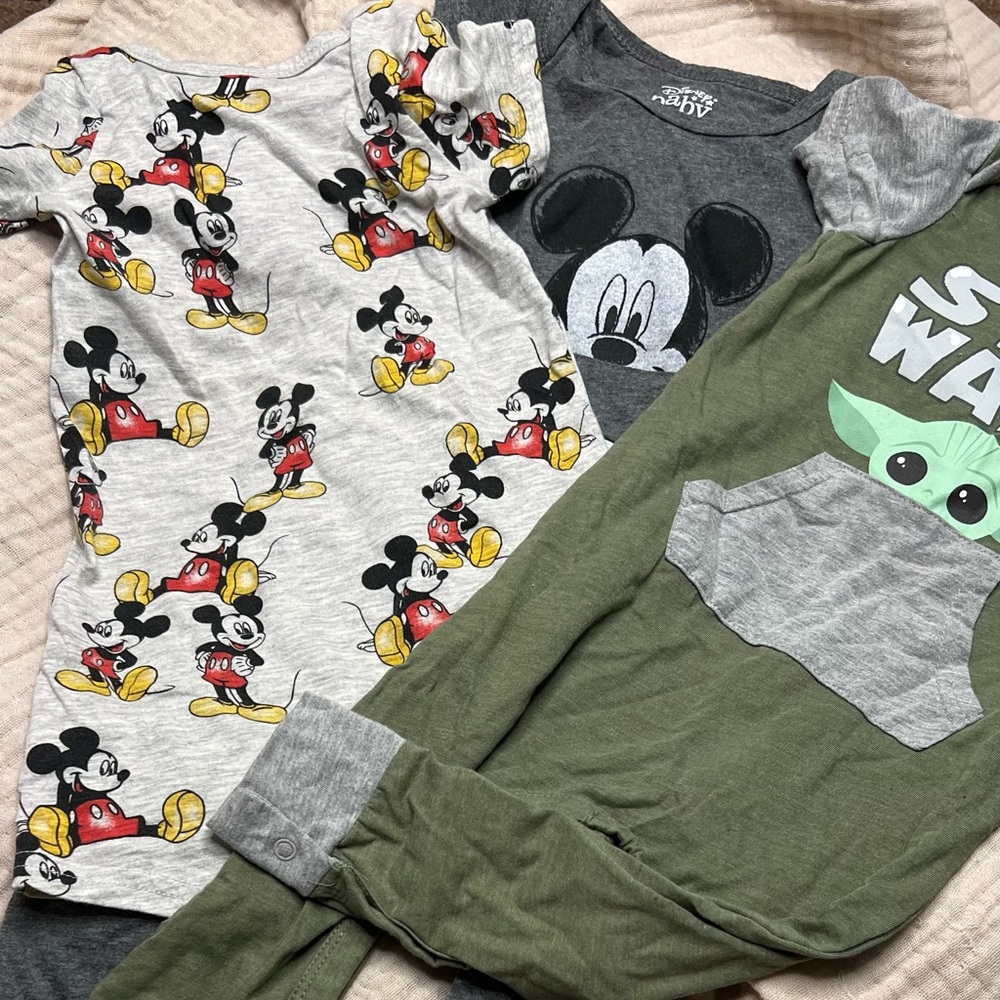 Disney summer onesie set of 3